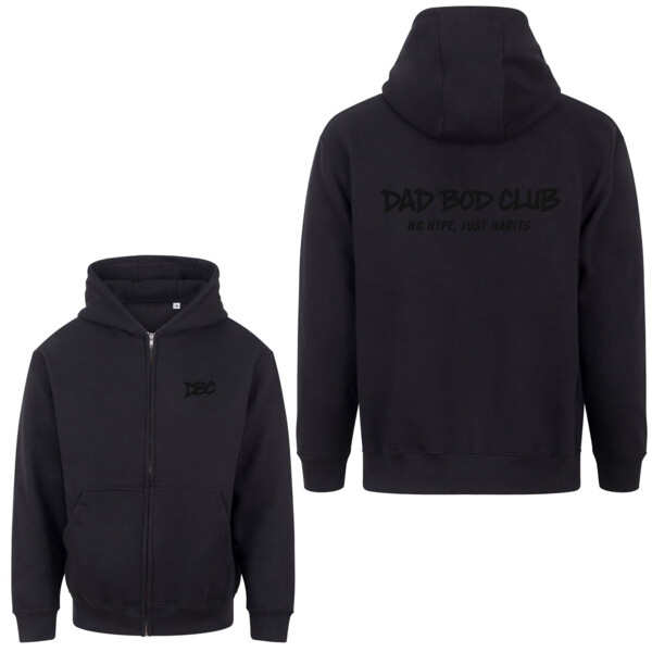 No Hype, Just Habits Zipped Heavyweight Hoodie Thumbnail